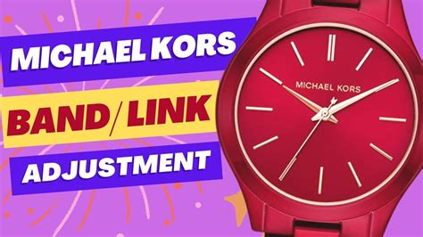 michael kors watch strap adjustment|michael kors smartwatch straps.